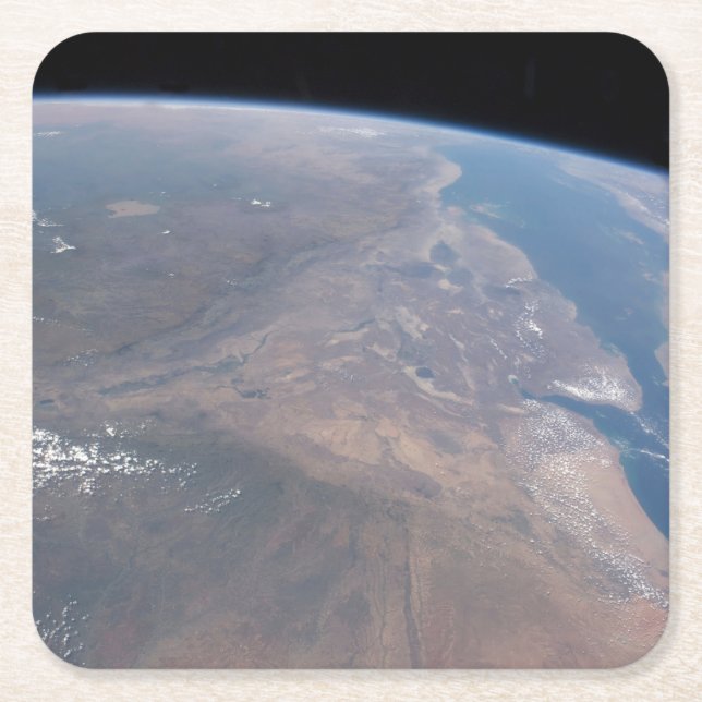 Porta-copo De Papel Quadrado Etiópia E Parte Do Mar Vermelho (Frente)