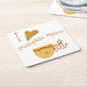 Porta-copo De Papel Quadrado Eu Adoro Pumpkin Spice Um Latão Humoroso