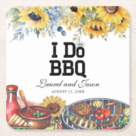 Porta-copo De Papel Quadrado Eu faço CHURRASCO de Festa de noivado russa de gir