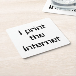 Porta-copo De Papel Quadrado Eu impressão a Internet