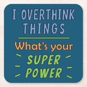 Porta-copo De Papel Quadrado Eu Sobrepenso Coisas