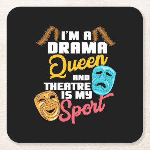 Porta-copo De Papel Quadrado Eu Sou Uma Rainha De Drama