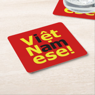 Porta-copo De Papel Quadrado eu sou Viet Namese!