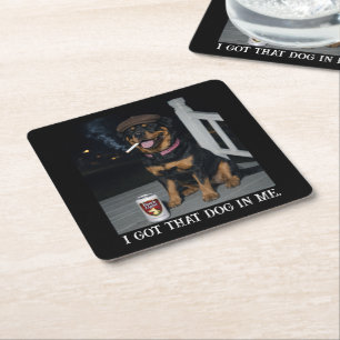Porta-copo De Papel Quadrado Eu Tenho Esse Cachorro Em Mim, Personalidade Diver