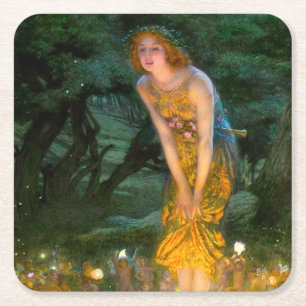 Porta-copo De Papel Quadrado Eve Edward Robert Hughes