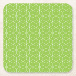 Porta-copo De Papel Quadrado Explore Modern Optical Illusions with Cube Pattern