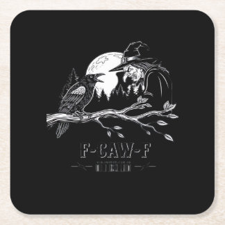Porta-copo De Papel Quadrado F-Caw-F Crow Halloween Witch F-Caw-F