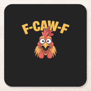 Porta-copo De Papel Quadrado F-Caw-F Frango Frango Engraçado Casual Fashion