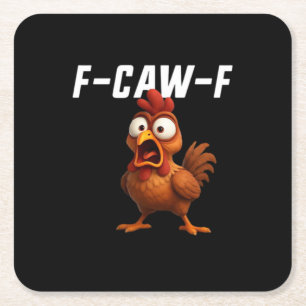 Porta-copo De Papel Quadrado F-Caw-F Frango Frango Engraçado F-Caw-F Acessório
