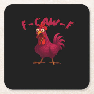 Porta-copo De Papel Quadrado F Caw F Humor de Frango Criativo Estilo Casual Cri