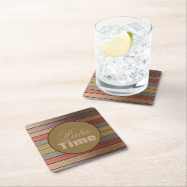 Porta-copo De Papel Quadrado Faixa Moderna E Decorativa