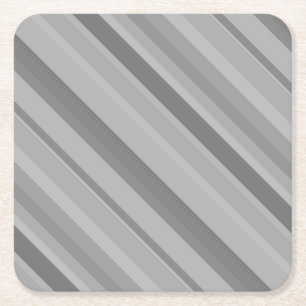 Porta-copo De Papel Quadrado faixas diagonais de cinzas