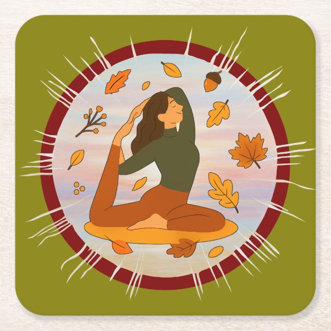 Porta-copo De Papel Quadrado Fall (Frente)