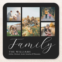 Família Elegante de Script de Colagem de Fotos Per