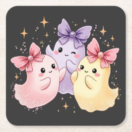 Porta-copo De Papel Quadrado Fantasmas bonitos do Pastel Kawaii com Arcos Spark