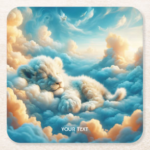 Porta-copo De Papel Quadrado Fantasy Cute Clouts Baby Lion
