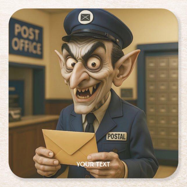Porta-copo De Papel Quadrado Fantasy Cute Strange Worker (Frente)