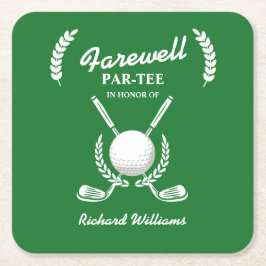 Porta-copo De Papel Quadrado Farewell Retirement Golf Clusters Wreath Themed Pa