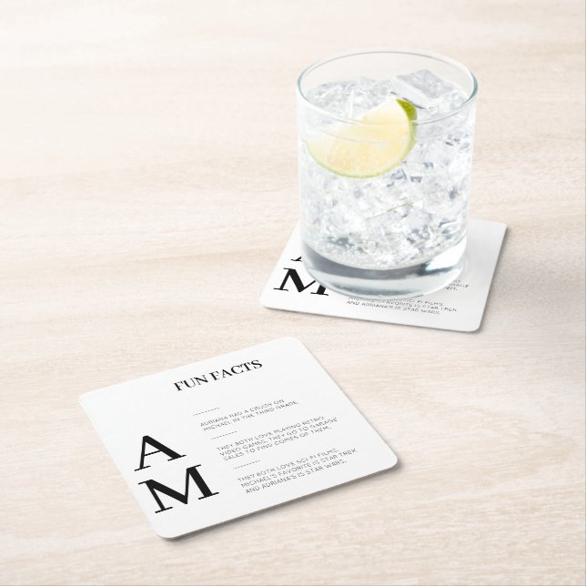 Porta-copo De Papel Quadrado Fatos Modernos Fatos Negros Negros Negros Negros N (Insitu)