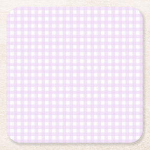 Porta-copo De Papel Quadrado Faye e Lauren Xadrez Roxo Pastel