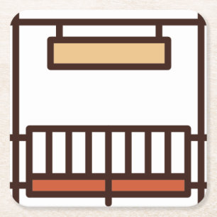 Porta-copo De Papel Quadrado fazenda