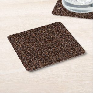Porta-copo De Papel Quadrado Feijões de café