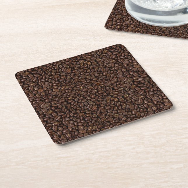 Porta-copo De Papel Quadrado Feijões de café (Inclinado)