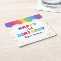 Feliz Aniversário Personalizado Idade Nome Balões