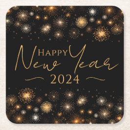 Porta-copo De Papel Quadrado Feliz ano novo