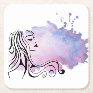 Porta-copo De Papel Quadrado Feliz Dia das Mães Mulher Dia das Mulheres