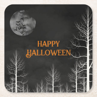 Porta-copo De Papel Quadrado Feliz Festa de Halloween Dark Woods