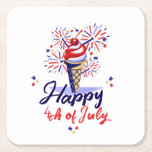 Feliz Festa de Verão do Sorvete de 4 de julho