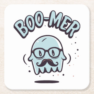 Porta-copo De Papel Quadrado Feliz Halloween da sua Boomer Favorita!