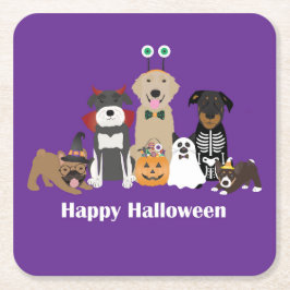 Porta-copo De Papel Quadrado Feliz Halloween Spooky Figurinos De Pet
