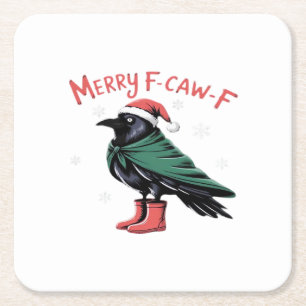 Porta-copo De Papel Quadrado Feliz Natal F Caw F Estilo Clássico Vintage