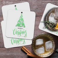 Feliz Natal Feriado das Árvores Verdes Modernas