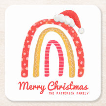 Feliz Natal Santa Hat Rainbow Personalizado