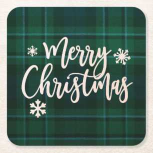 Porta-copo De Papel Quadrado Feliz Porta copos de Papel de Natal