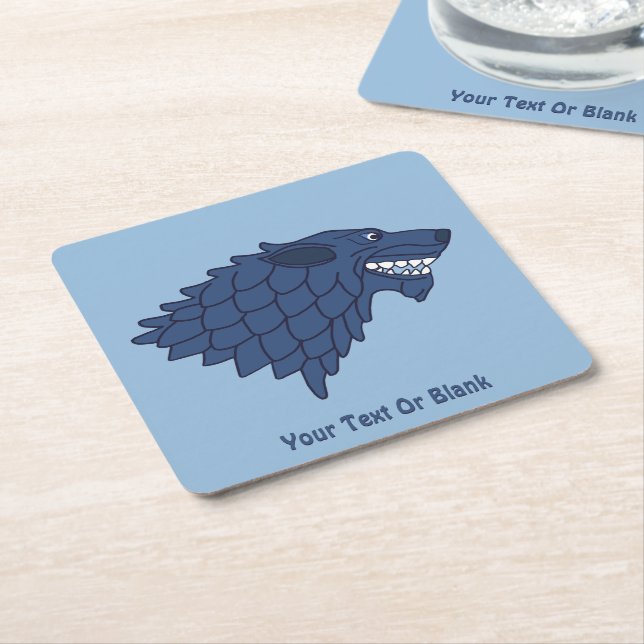 Porta-copo De Papel Quadrado Fenrir/Lobo Fenris (Inclinado)