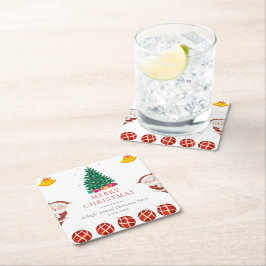 Porta-copo De Papel Quadrado Feriado de Natal
