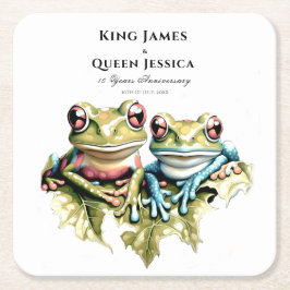 Porta-copo De Papel Quadrado Festa Casual do Jardim de Casal de 10 Anos de Casa