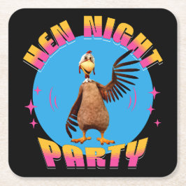 Porta-copo De Papel Quadrado Festa da Noite das Galinhas Festa de Despedida de 