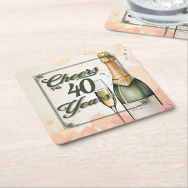 Porta-copo De Papel Quadrado Festa de Animação a Anos