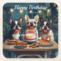 Festa de aniversário de Buldogue Francês