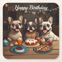 Festa de aniversário de Buldogue Francês