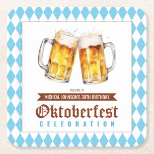Porta-copo De Papel Quadrado Festa de aniversário de cerveja Oktoberfest