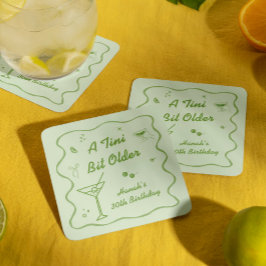 Porta-copo De Papel Quadrado Festa de aniversário temática Martini