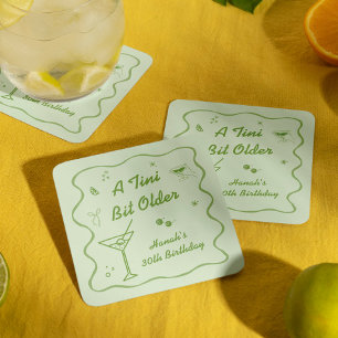 Porta-copo De Papel Quadrado Festa de aniversário temática Martini