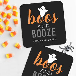 Porta-copo De Papel Quadrado Festa de Boos e Booze Halloween