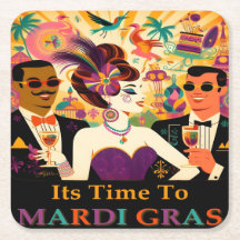 Festa de Cocktail Mardi Gras Retro Meados do Sécul